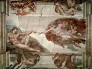 Микеланджело Буонарроти (Michelangelo Buonarroti), “Сотворение Адама (Фреска)“