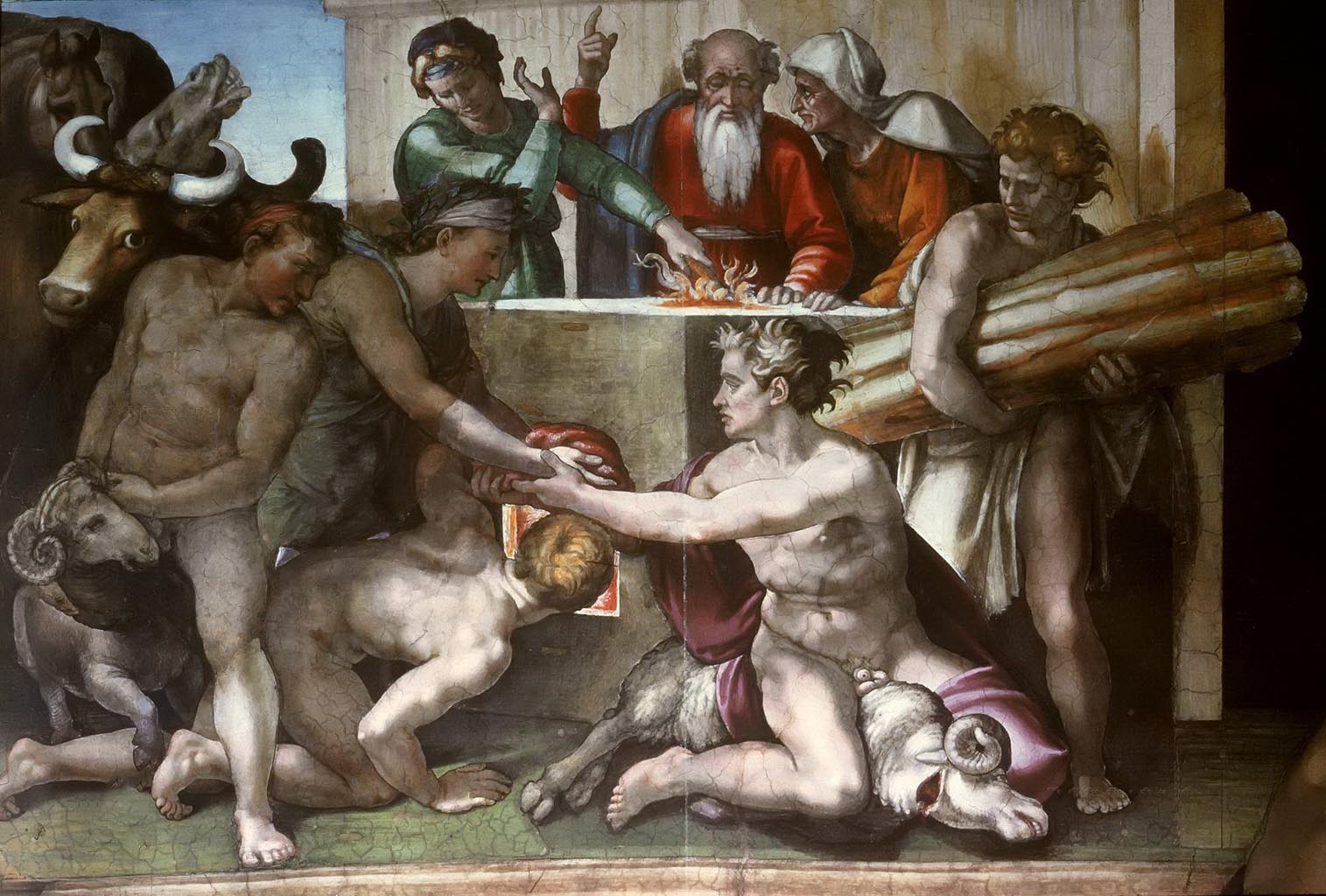 Микеланджело Буонарроти (Michelangelo Buonarroti), “Жертвоприношение Ноя“