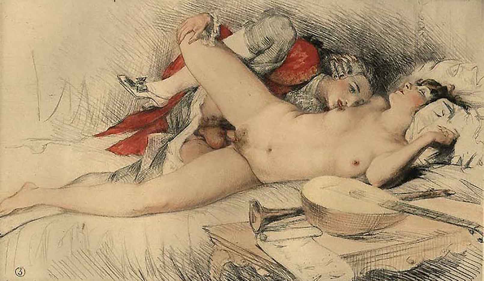 Поль-Эмиль Бека (Paul-Emile Becat) “Erotic Illustration - 3“