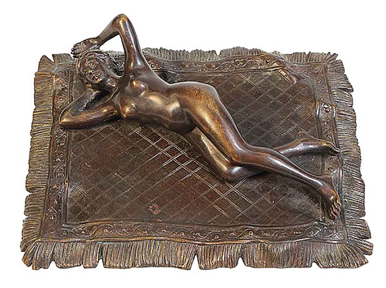 Франц Ксавьер Бергман (Franz Xavier Bergman) “Nude beauty reclined on a Persian rug“