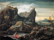 Агостино Карраччи (Agostino Carracci) “Landscape with Bathers“