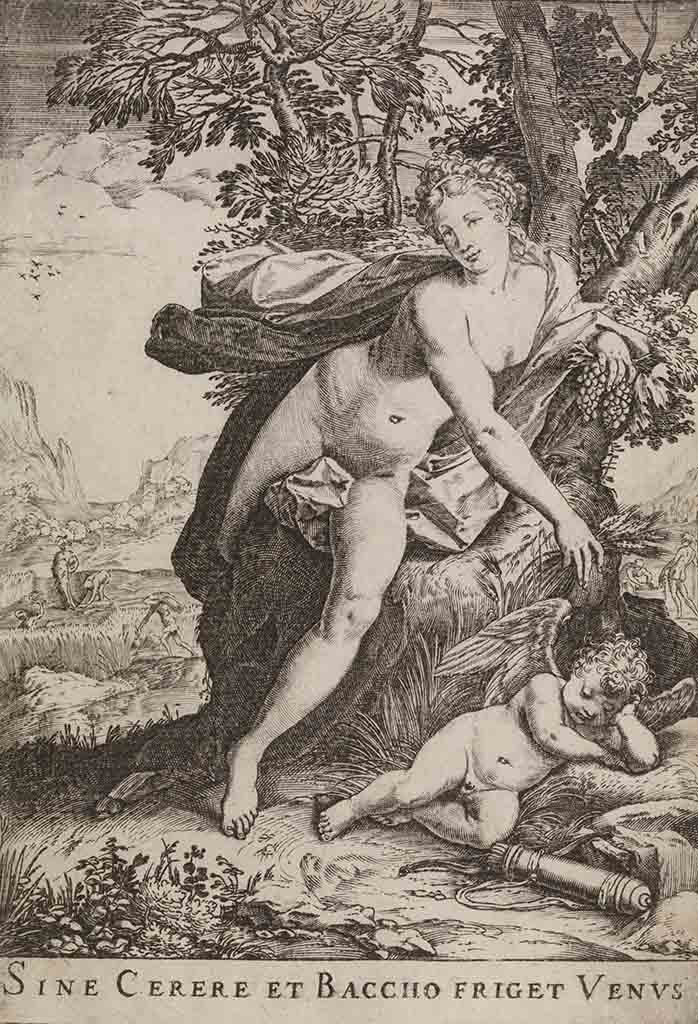 Агостино Карраччи (Agostino Carracci) (Engraves) “Sine Cerere et Baccho Friget Venus“