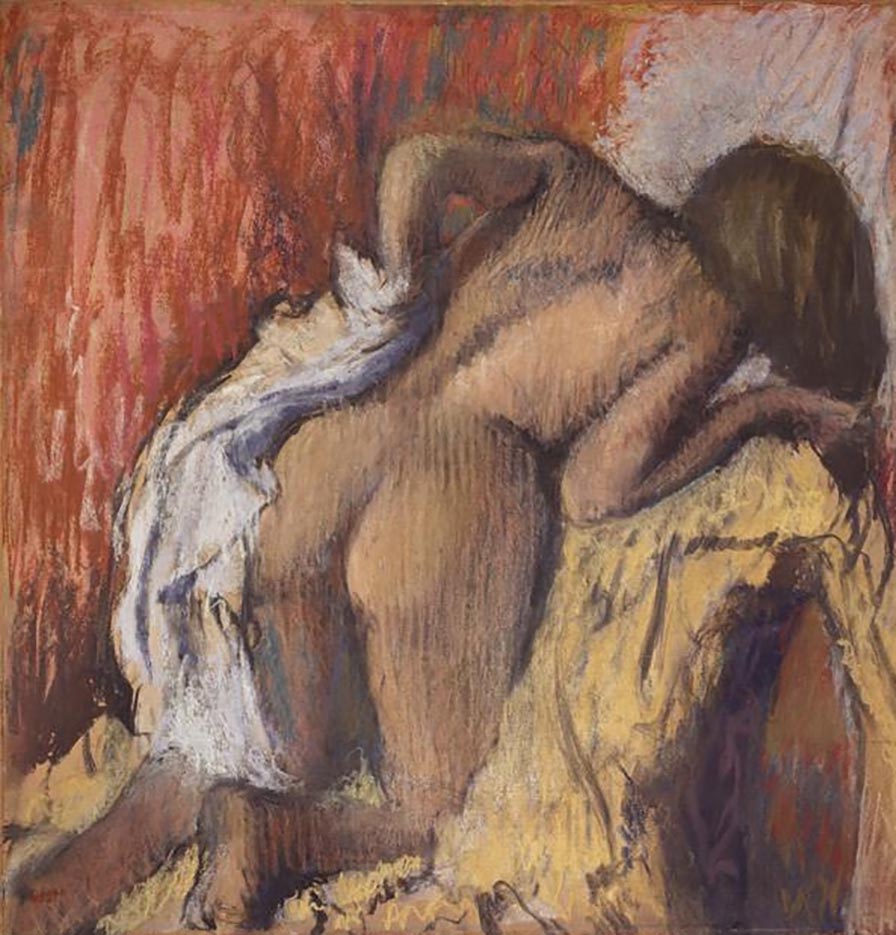 Эдгар Дега (Edgar Degas), “Вытирающаяся после ванны женщина“