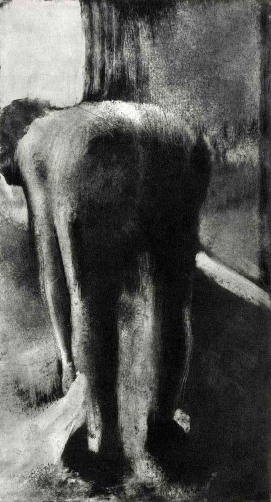 Эдгар Дега (Edgar Degas), “Женщина, вытирающая ноги у края ванны “ (Drawings)