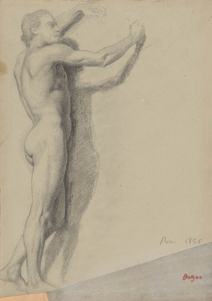 Эдгар Дега (Edgar Degas), “Обнаженный мужчина. Эскиз (2)“ (Drawings)