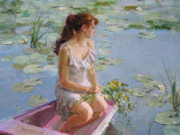 Владимир Гусев (Vladimir Gusev) “Девушка в лодке“