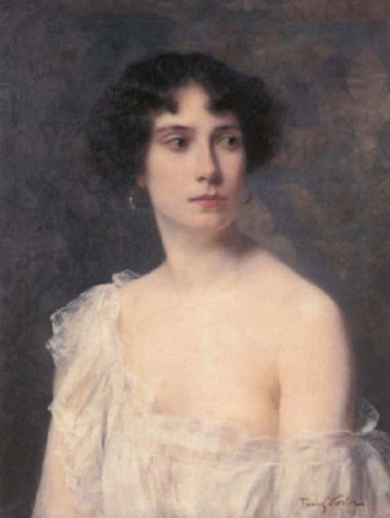 Франц Ксавьер Кослер (Franz Xaver Kosler) “Portrait einer jungen Dame“