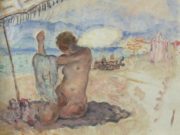 Анри Лебаск (Henri Lebasque) “Nude on the beach“