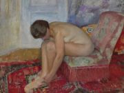Анри Лебаск (Henri Lebasque) “Female Nude Seated“
