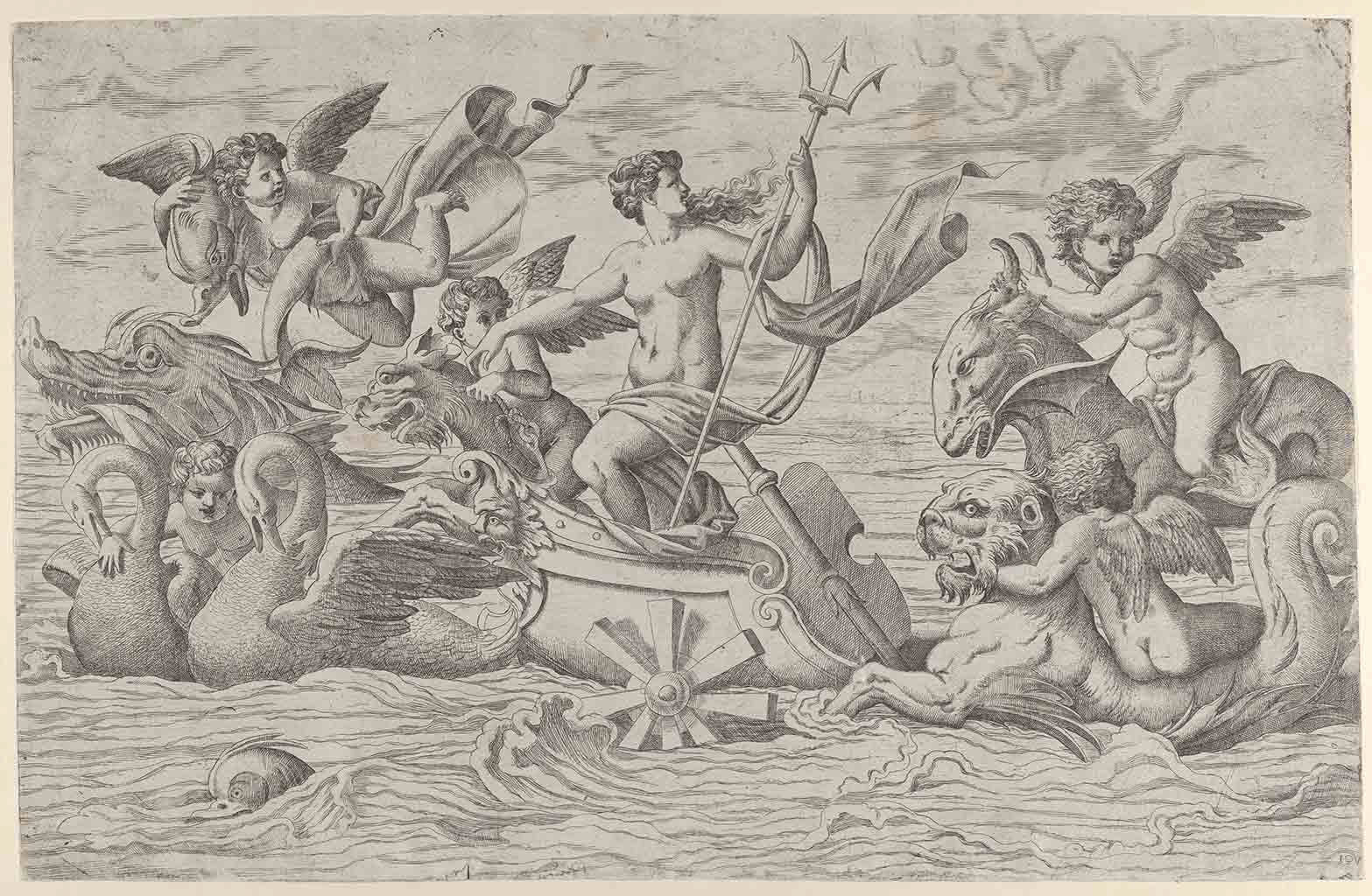 Джулио Романо (Giulio Romano) “Venus in a Chariot drawn by Two Swans“