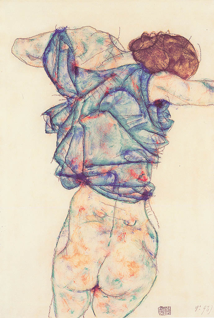 Эгон Шиле (Egon Schiele), “Sich entkleidende Frau“