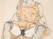 Эгон Шиле (Egon Schiele), “Sitzende Frau mit hochgeschobenem Kleid“