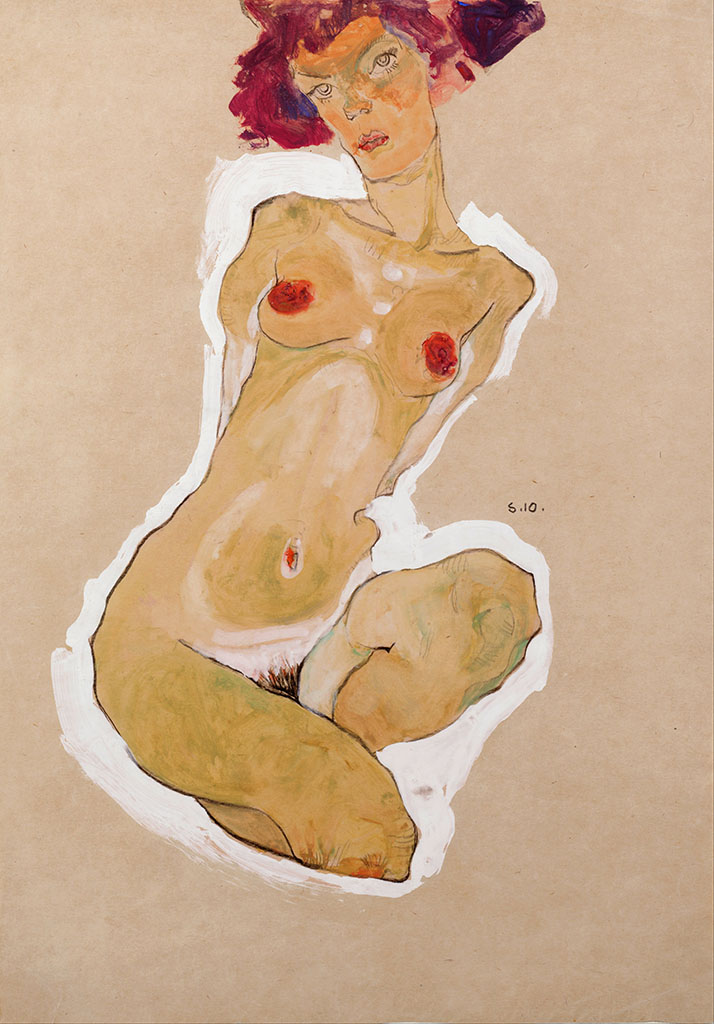 Эгон Шиле (Egon Schiele), “Squatting Female Nude“