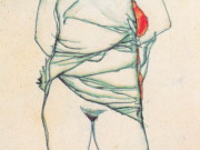 Эгон Шиле (Egon Schiele), “Weiblicher Torso mit hochgezogenem Hemd“