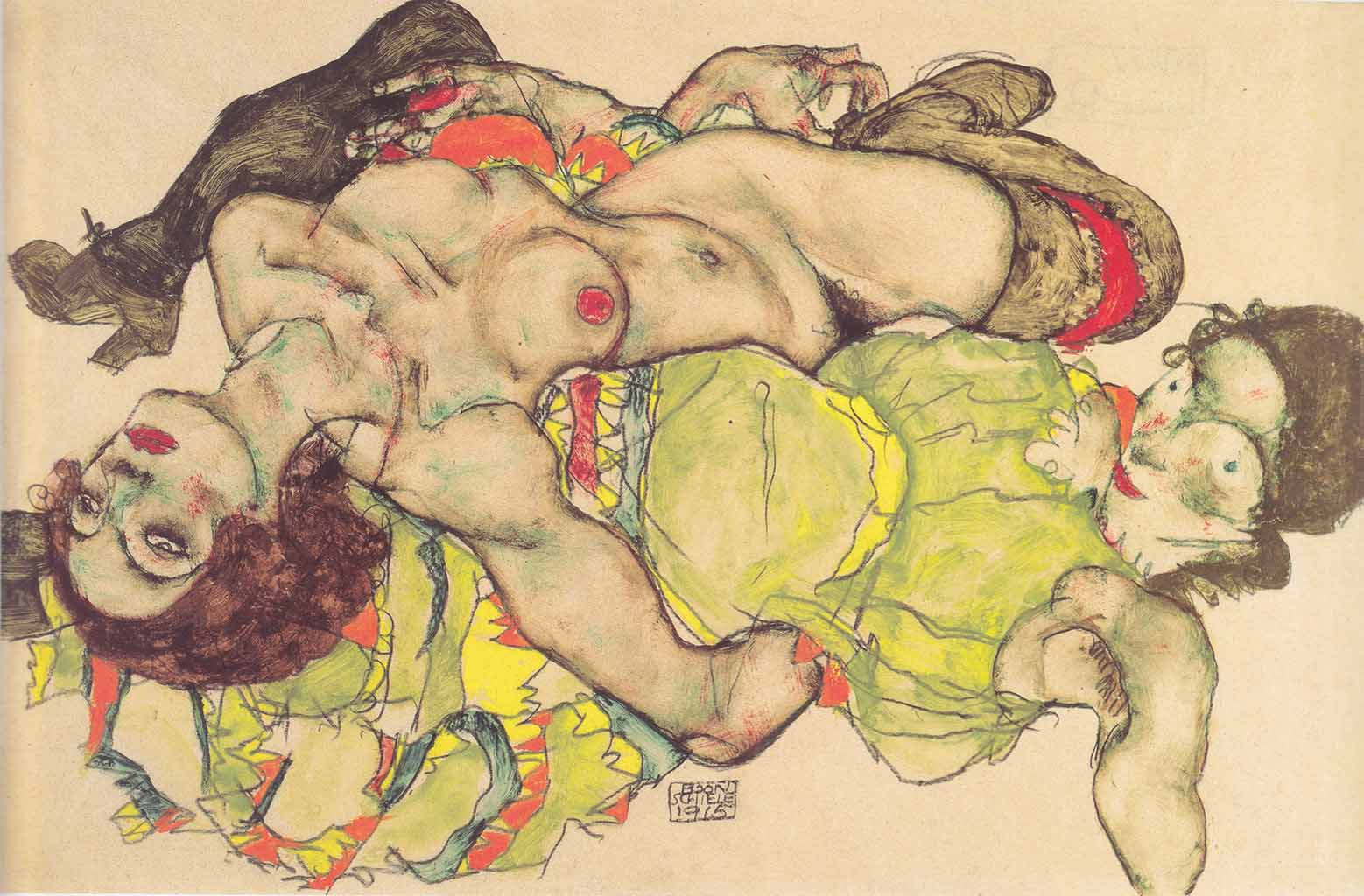 Эгон Шиле (Egon Schiele), “Weibliches Liebespaar“