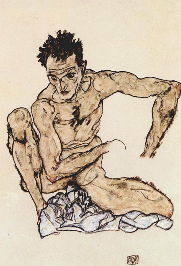 Эгон Шиле (Egon Schiele), “Self-portrait 1917“