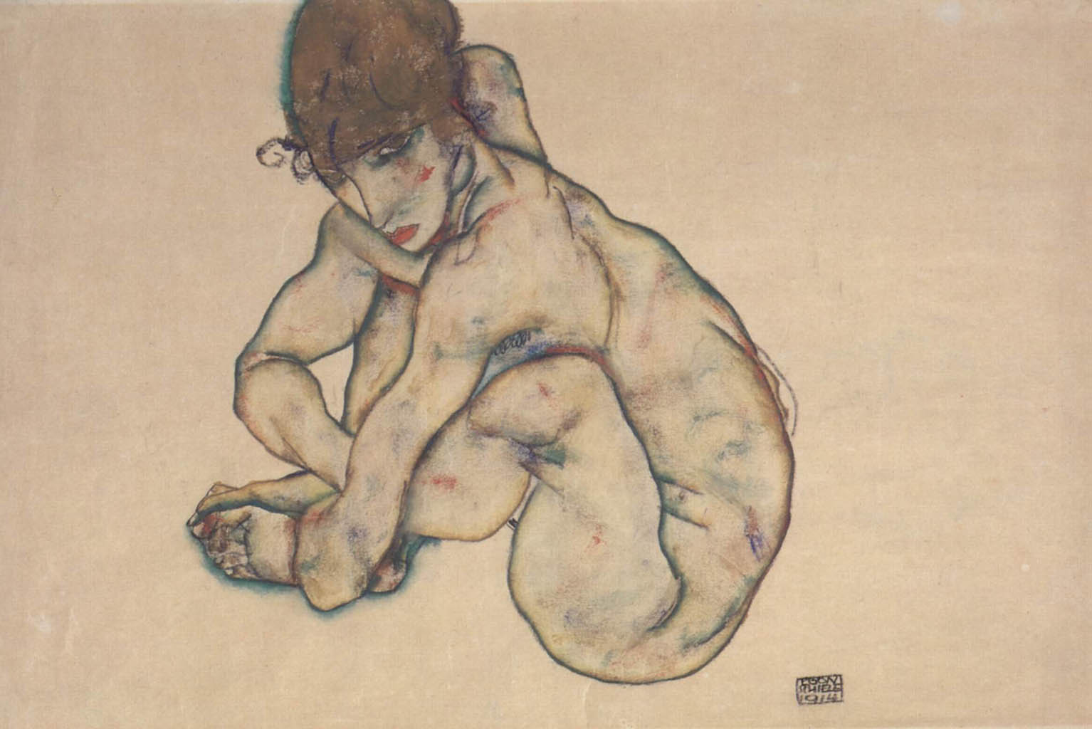 Эгон Шиле (Egon Schiele), “Sitzender weiblicher Akt“