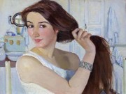 Зинаида Серебрякова (Zinaida Serebriakova), “За туалетом. Автопортрет“
