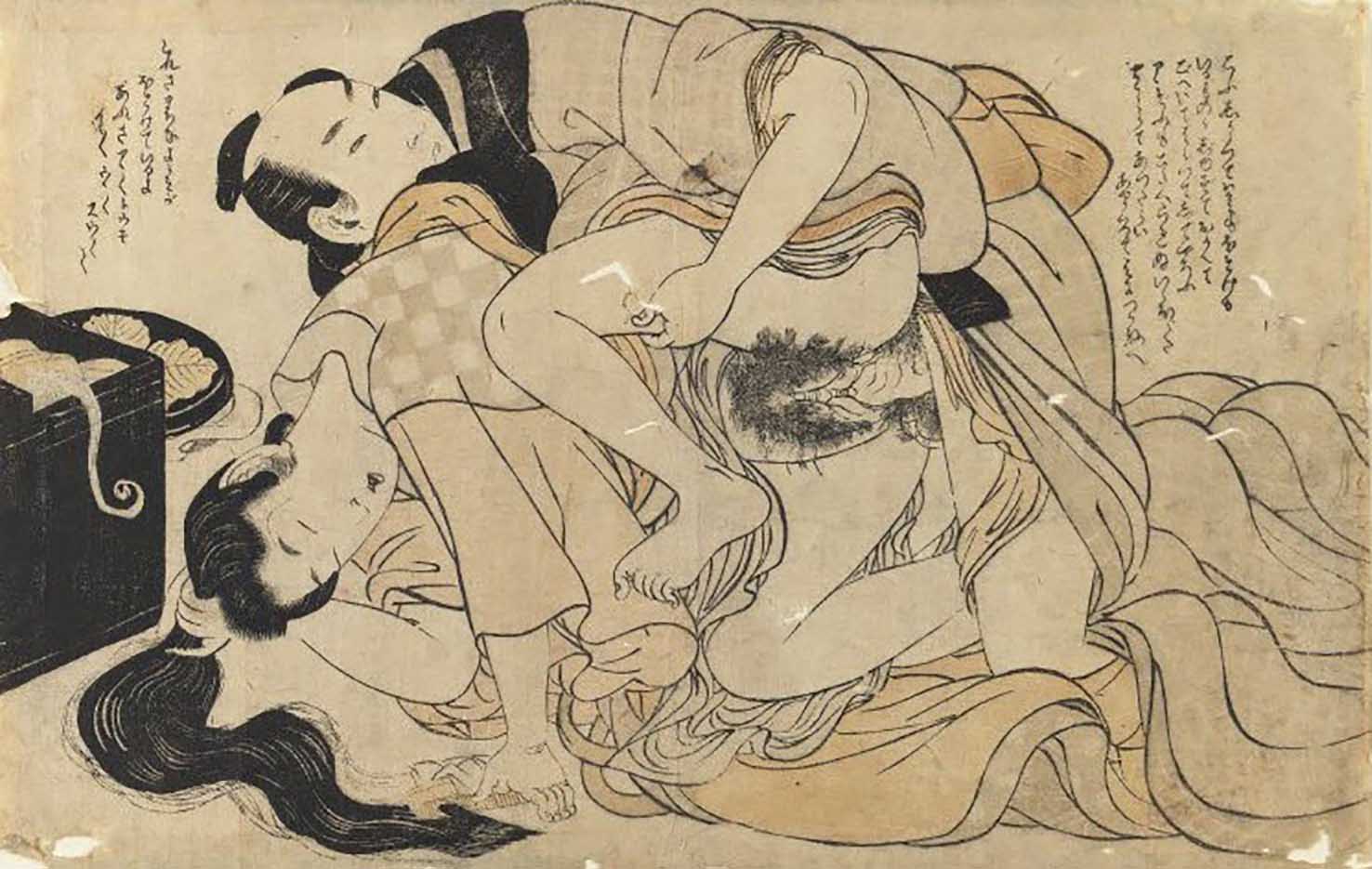 Китагава Утамаро (Kitagawa Utamaro) “Amorous Couple (2)“