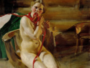 Андерс Цорн (Anders Zorn), “Nude woman arranging her hair“